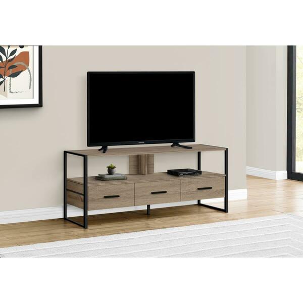 Nextgen 48 in. Dark Taupe & Black Metal TV Stand NE3072177